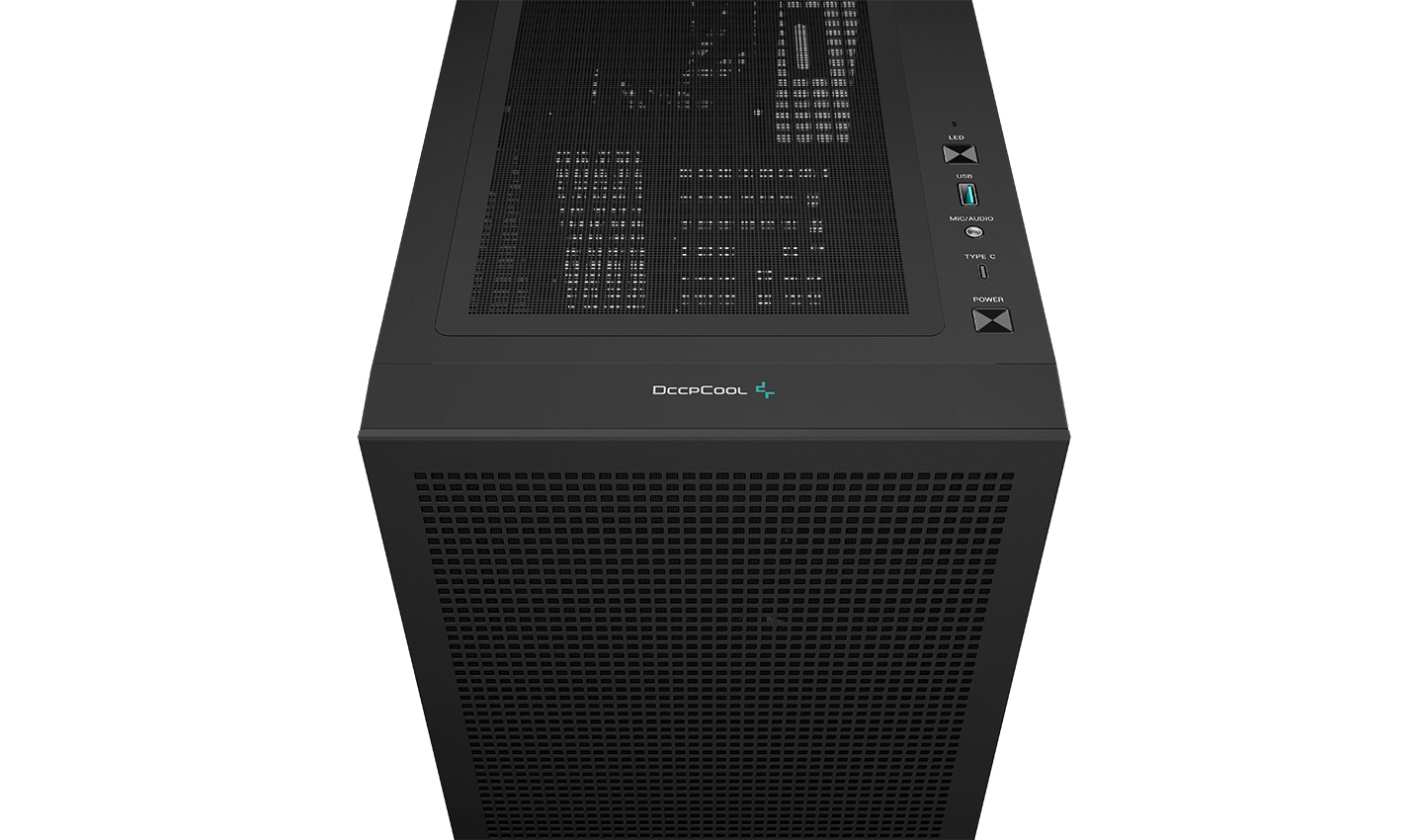 Корпус Deepcool CH560 без БП, боковое окно (закаленное стекло), 3x140мм ARGB вентилятор спереди и 1x120мм ARGB вентилятор сзади, черный, ATX