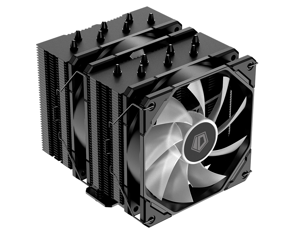 Кулер ID-COOLING SE-207-XT ARGB LGA20XX/1700/1200/115X/AM5/AM4 (8шт/кор, TDP 280W, PWM, черный, 7 тепл.трубок + медная база, 2 x FAN 120mm,  Addressable RGB LED) RET