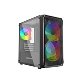 Корпус Powercase Mistral Micro A3B ARGB, Tempered Glass, 2x 140mm ARGB PWM+1x 120mm ARGB PWM, чёрный, mATX  (CMMAB-A3)