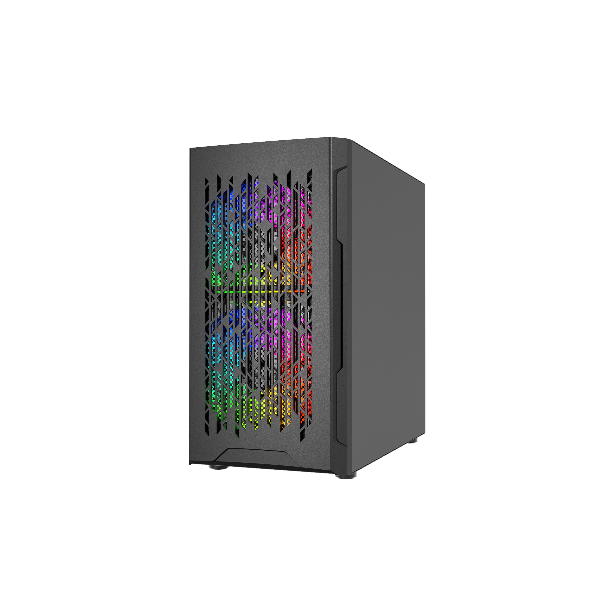 Корпус Powercase Mistral Micro D3B ARGB, Tempered Glass, 2x 140mm ARGB PWM+1x 120mm ARGB PWM, чёрный, mATX  (CMMDB-A3)
