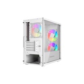 Корпус Powercase Mistral Micro D3W ARGB, Tempered Glass, 2x 140mm ARGB PWM+1x 120mm ARGB PWM, белый, mATX  (CMMDW-A3)