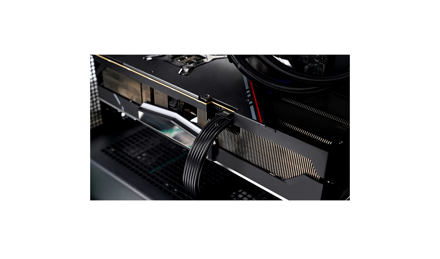 Кабель питания для GPU 40-й серии Deepcool 12VHPWR cable (PCI-Ex2 to 12VHPWR x1, 650mm) OEM