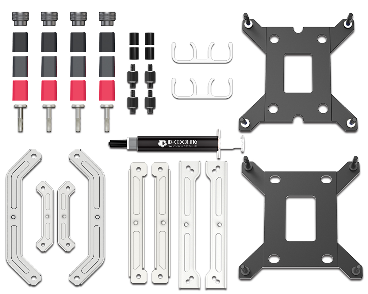 Комплект водяного охлаждения ID-COOLING SL360 WHITE LGA20XX/1700/1200/115X/AM5/AM4 (4шт/кор,TDP 350W, PWM, LCD Display, TRIPLE FAN 120mm, белый) RET