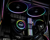 Комплект водяного охлаждения ID-COOLING SL240 BLACK LGA20XX/1700/1200/115X/AM5/AM4 (4шт/кор,TDP 260W, PWM, LCD Display, DUAL FAN 120mm) RET