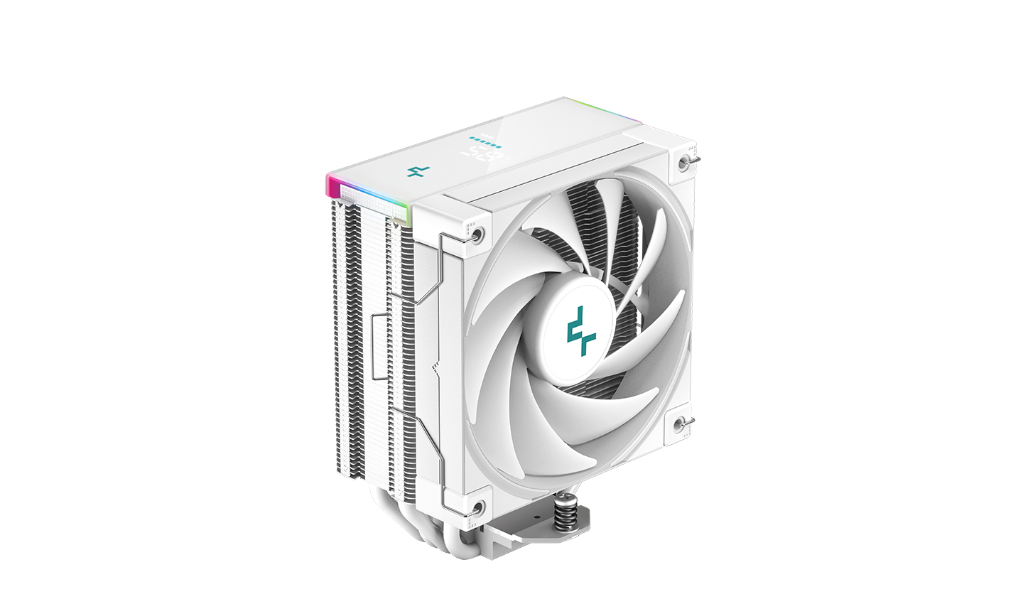 Кулер DEEPCOOL AK400 DIGITAL WH LGA1700/1200/115X/AM5/AM4 (18шт/кор, TDP 260W, PWM, Fan 120mm, 4 тепл. трубки, ARGB, белый) RET