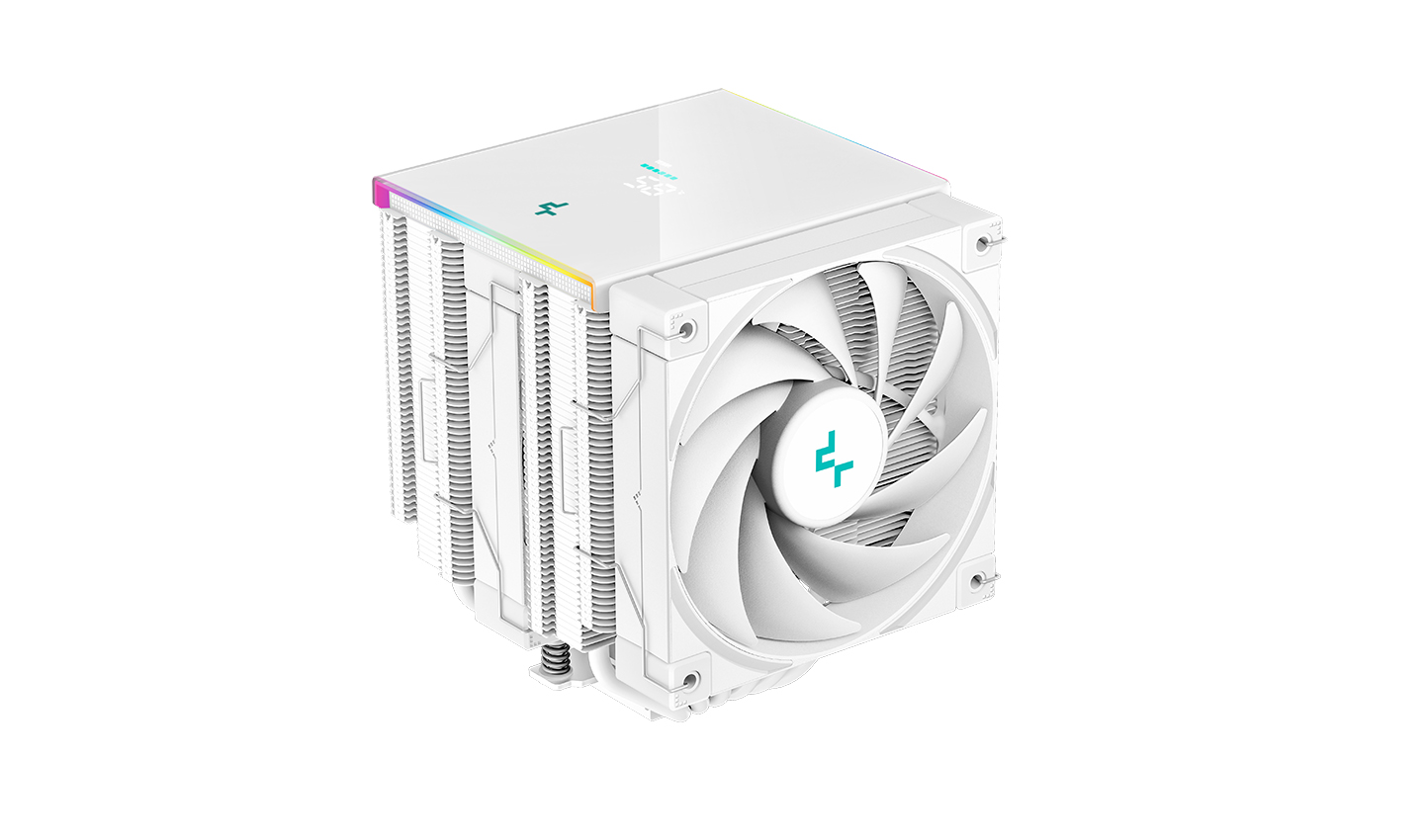 Кулер DEEPCOOL AK620 DIGITAL WH LGA20XX/1700/1200/115X/AM5/AM4 (8шт/кор, TDP 260W, PWM, DUAL Fan 120mm, 6 тепл. трубок, ARGB, белый) RET