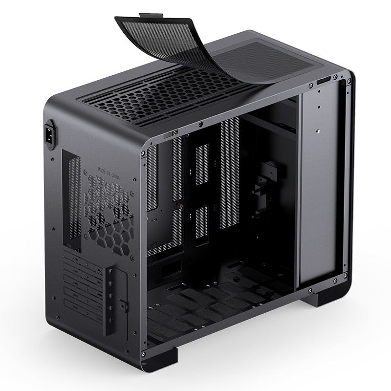 Корпус JONSBO U4 Mini Black без БП, боковая панель из закаленного стекла, mini-ITX, micro-ATX, черный