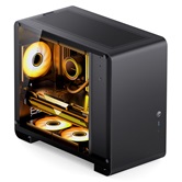 Корпус JONSBO U4 Mini Black без БП, боковая панель из закаленного стекла, mini-ITX, micro-ATX, черный