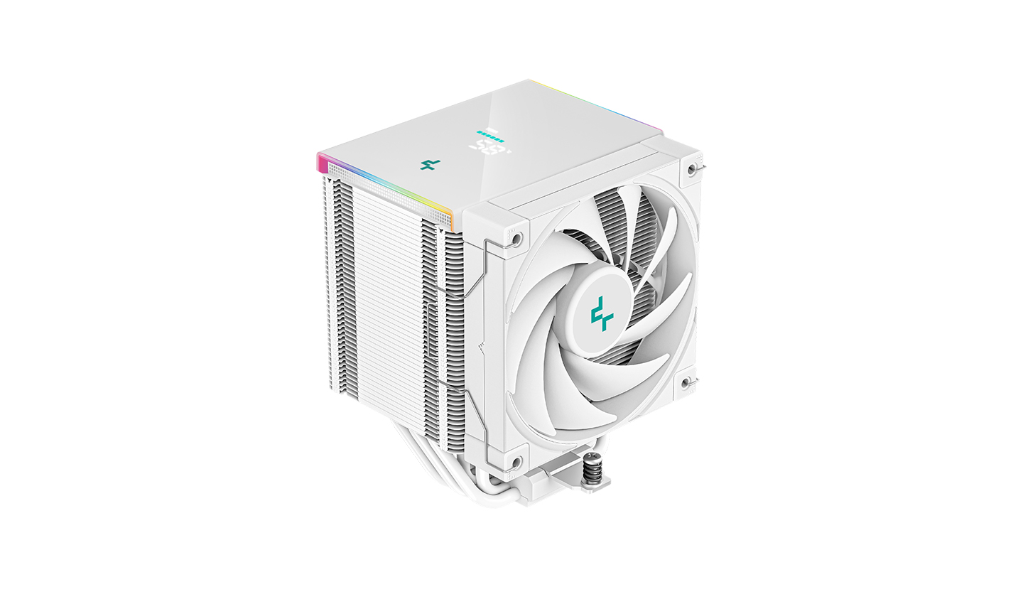 Кулер DEEPCOOL AK500 DIGITAL WH LGA20XX/1700/1200/115X/AM5/AM4 (9шт/кор, TDP 240W, PWM, Fan 120mm, 5 тепл. трубок, Copper Base, белый) RET