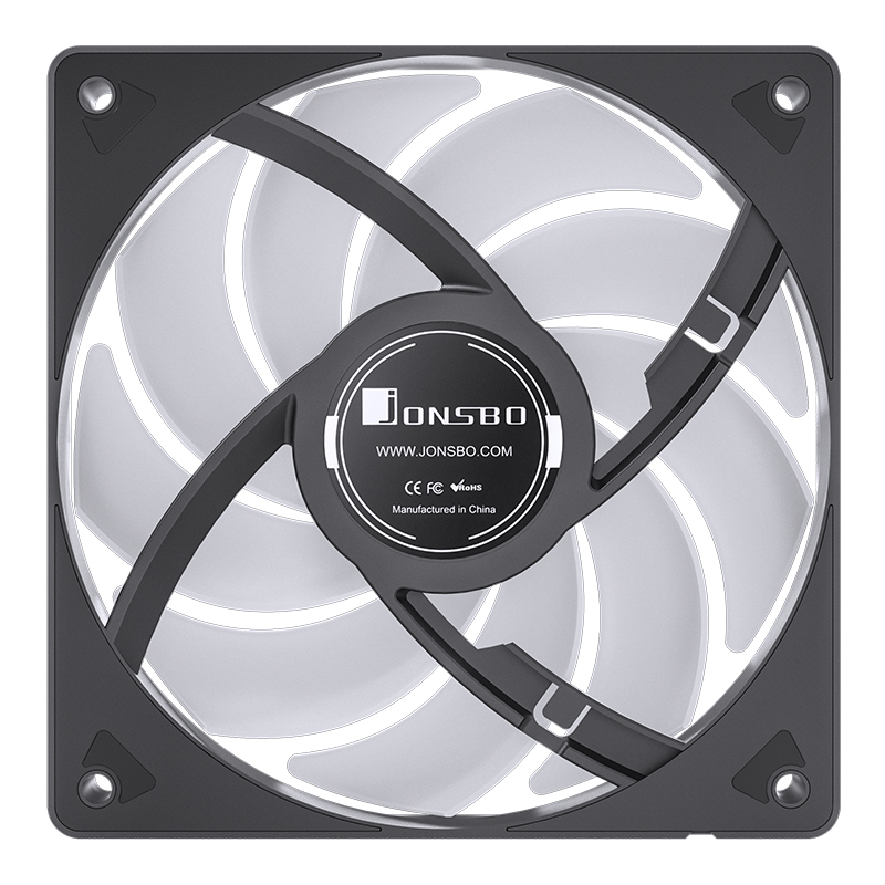 Вентилятор JONSBO SL-120B 120х120х25мм (60шт/кор, PWM, ARGB LED, 600-1500об/мин, черный) Retail