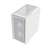 Корпус Powercase Alisio Micro Z3W ARGB, Tempered Glass, 3x 120mm ARGB fan, белый, mATX  (CAMZW-A3)