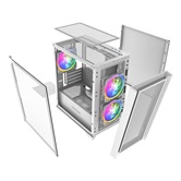 Корпус Powercase Alisio Micro Z3W ARGB, Tempered Glass, 3x 120mm ARGB fan, белый, mATX  (CAMZW-A3)