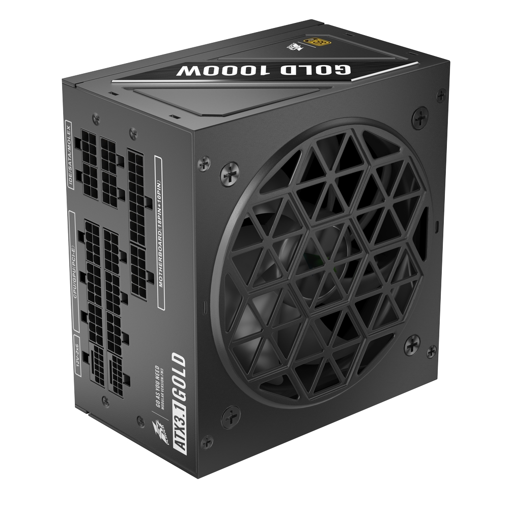 Блок питания 1STPLAYER NGDP Gold 1000W / ATX 3.0, APFC, 80 PLUS Gold, LLC+DC-DC, 120mm fan, full modular / HA-1000BA4