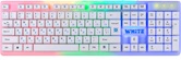 Клавиатура игровая проводная  Defender White GK-172 RU, USB, белый, радужная подсветка  (45172)