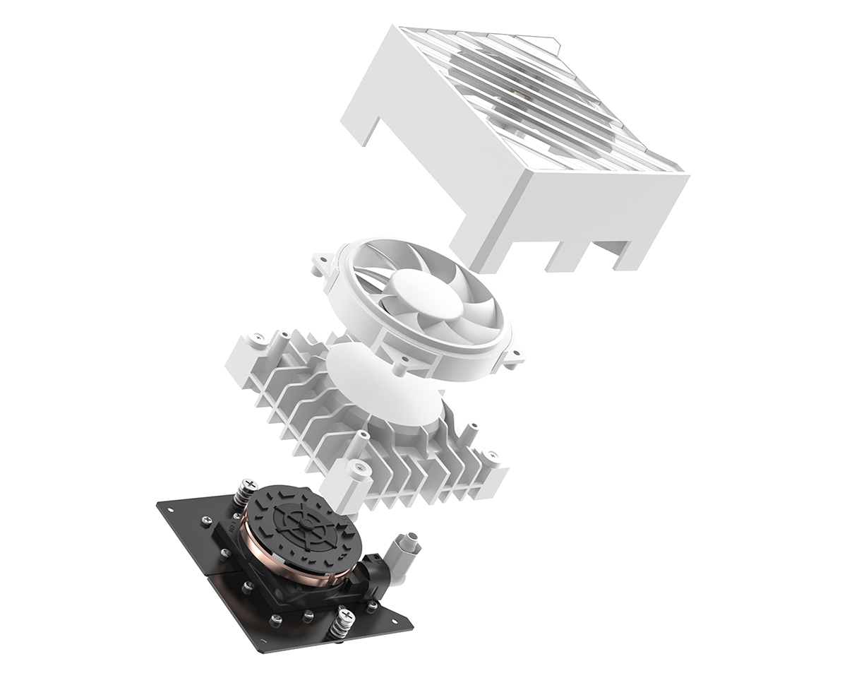 Комплект водяного охлаждения ID-COOLING DASHFLOW 360 XT LITE WHITE LGA20XX/1700/1200/115X/AM5/AM4 (4шт/кор,TDP 350W, PWM, ARGB PUMP, TRIPLE FAN 120mm, белый) RET