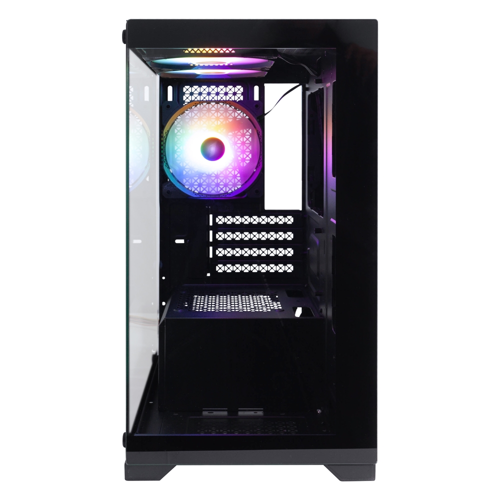 Корпус 1STPLAYER MIKU Mi2 Black / mATX / 3x120mm LED fans / Mi2-BK-3F1