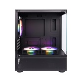 Корпус 1STPLAYER MIKU Mi2-A Black / mATX / 3x120mm LED fans / Mi2-A-BK-2F1R-1F1