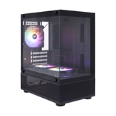 Корпус 1STPLAYER MIKU Mi2-A Black / mATX / 3x120mm LED fans / Mi2-A-BK-2F1R-1F1