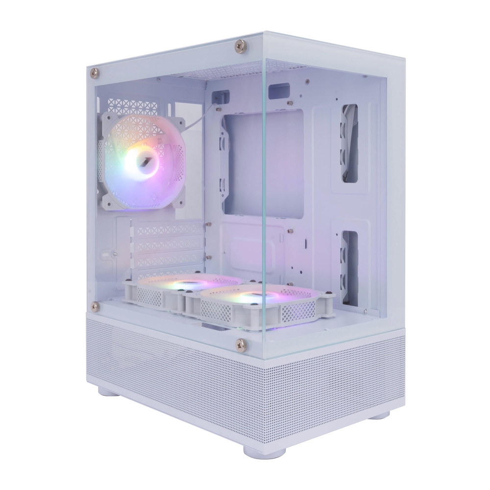 Корпус 1STPLAYER MIKU Mi2-A White / mATX / 3x120mm LED fans / Mi2-A-WH-2F1R-W-1F1-W