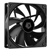 Вентилятор ID-COOLING XF-120-K 120x120x25мм (60шт./кор, PWM, Low Noise, резиновые углы, 700-1800об/мин, черный)  BOX