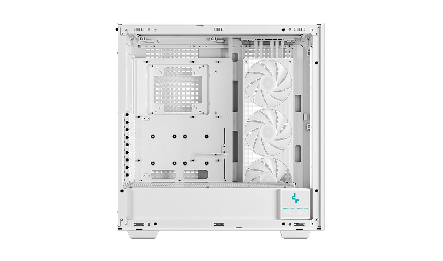 Корпус Deepcool MORPHEUS WH без БП, боковое окно (закаленное стекло), 3xARGB LED 140мм, белый, E-ATX