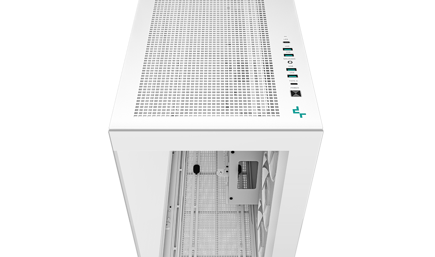 Корпус Deepcool CH780 WH без БП, боковое окно (закаленное стекло), 3xARGB LED 140мм, белый, E-ATX