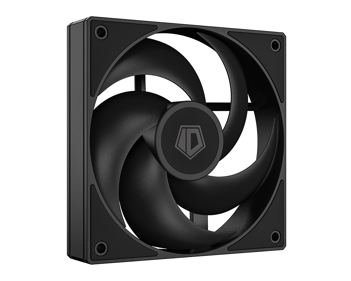 Вентилятор ID-COOLING AS-120-K 120x120x25мм (60шт./кор, PWM, резиновые углы, черный, 300-2000об/мин, супертихий)  BOX