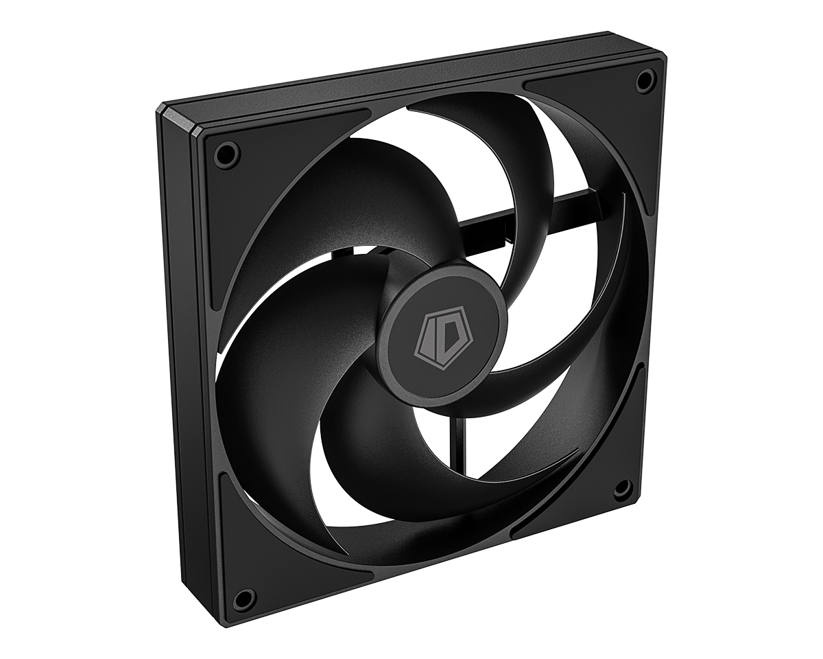 Вентилятор ID-COOLING AS-140-K 140x140x25мм (60шт./кор, PWM, резиновые углы, черный, 300-1800об/мин, супертихий)  BOX