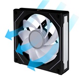 Вентилятор Lian Li UNI FAN SL-INF 120 Reverse Black /UF-RSLIN120-1B/ 120x120x25мм (PWM, ARGB, 200-2100 об/мин, 29dBa) / G99.12RSLIN1B.R0