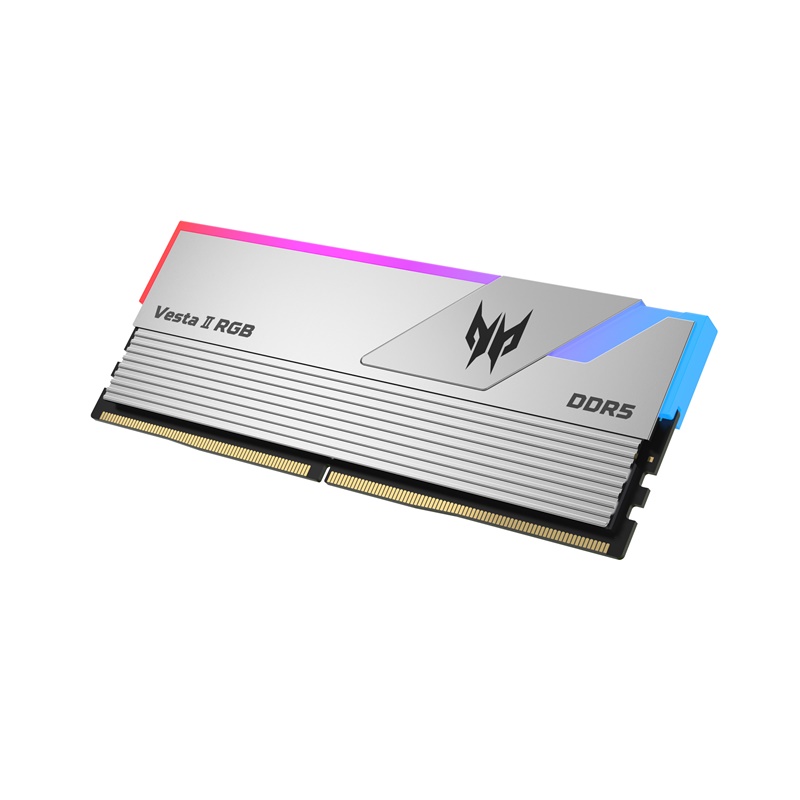 Модуль памяти DDR5 Acer Predator Vesta II RGB 64Gb (2x32) 6400Mhz CL32 (32-39-39-102) 1.35V  Silver