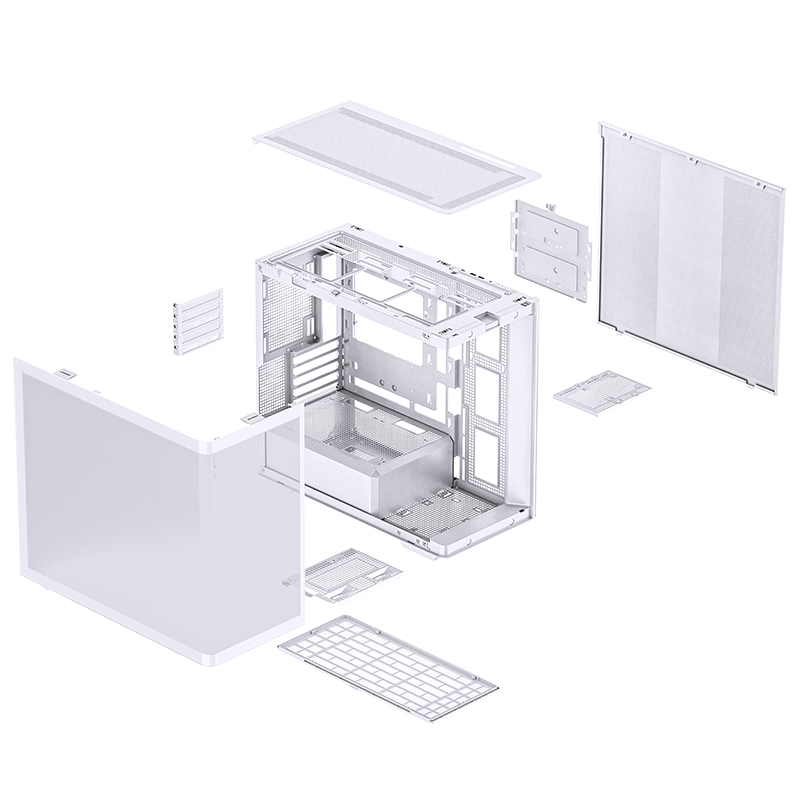 Корпус JONSBO D300 White без БП, боковая панель из закаленного стекла, mini-ITX, micro-ATX, белый