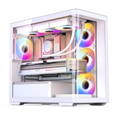 Корпус JONSBO D300 White без БП, боковая панель из закаленного стекла, mini-ITX, micro-ATX, белый