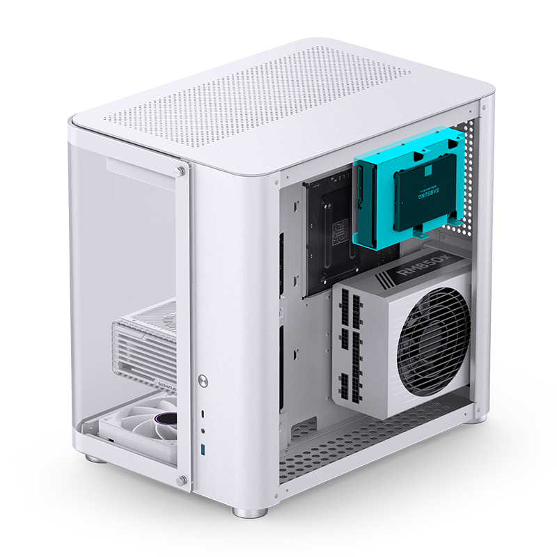 Корпус JONSBO TK-2 2.0 White без БП, mini-ITX, micro-ATX, ATX, белый