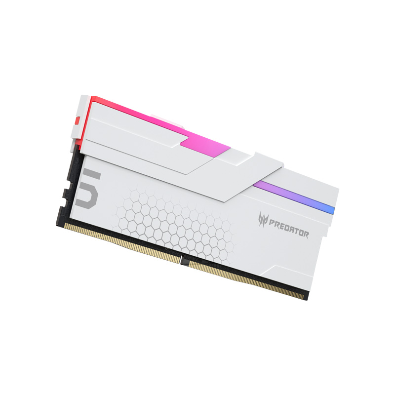 Модуль памяти DDR5 Acer Predator Hermes RGB 32Gb (2x16) 6400Mhz CL32 (32-39-39-102) 1.4V HERMES-32GB-6400-1R8-V1 White
