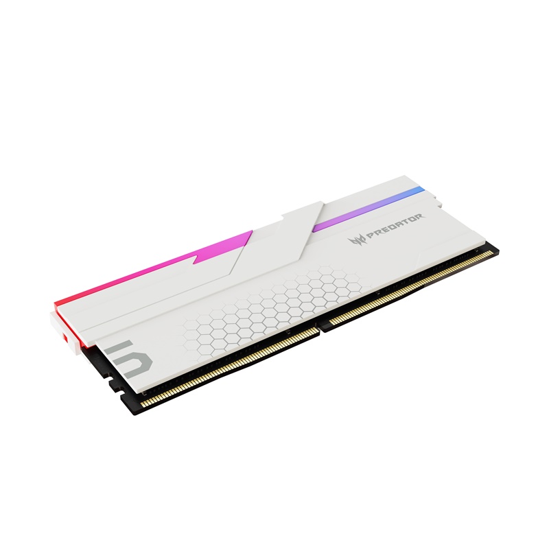 Модуль памяти DDR5 Acer Predator Hermes RGB 32Gb (2x16) 6400Mhz CL32 (32-39-39-102) 1.4V HERMES-32GB-6400-1R8-V1 White