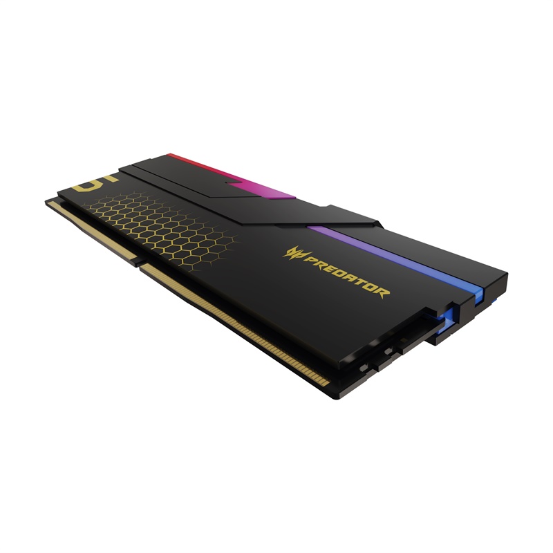 Модуль памяти DDR5 Acer Predator Hermes RGB 32Gb (2x16) 6400Mhz CL32 (32-39-39-102) 1.4V HERMES-32GB-6400-1R8-V2 Black