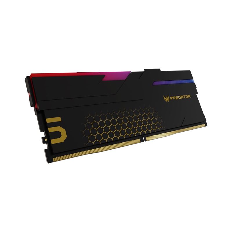 Модуль памяти DDR5 Acer Predator Hermes RGB 32Gb (2x16) 6400Mhz CL32 (32-39-39-102) 1.4V HERMES-32GB-6400-1R8-V2 Black