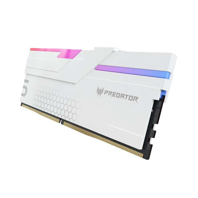 Модуль памяти DDR5 Acer Predator Hermes RGB 32Gb (2x16) 6600Mhz CL34 (34-40-40-105) 1.4V HERMES-32GB-6600-1R8-V1 White