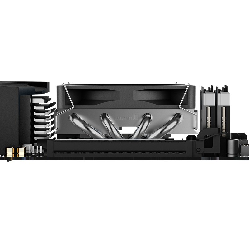 Кулер JONSBO HP-400S Black LGA1700/1200/115X/AM5/AM4 низкопрофильный 36.7мм (36шт/кор, TDP 140W, PWM, 90mm Fan, 4 тепловые трубки, 4-pin) Retail