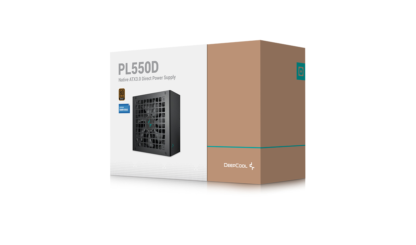 Блок питания Deepcool PL550D (ATX 3.0, 550W, PWM 120mm fan, Active PFC+DC to DC, 80+ BRONZE) RET