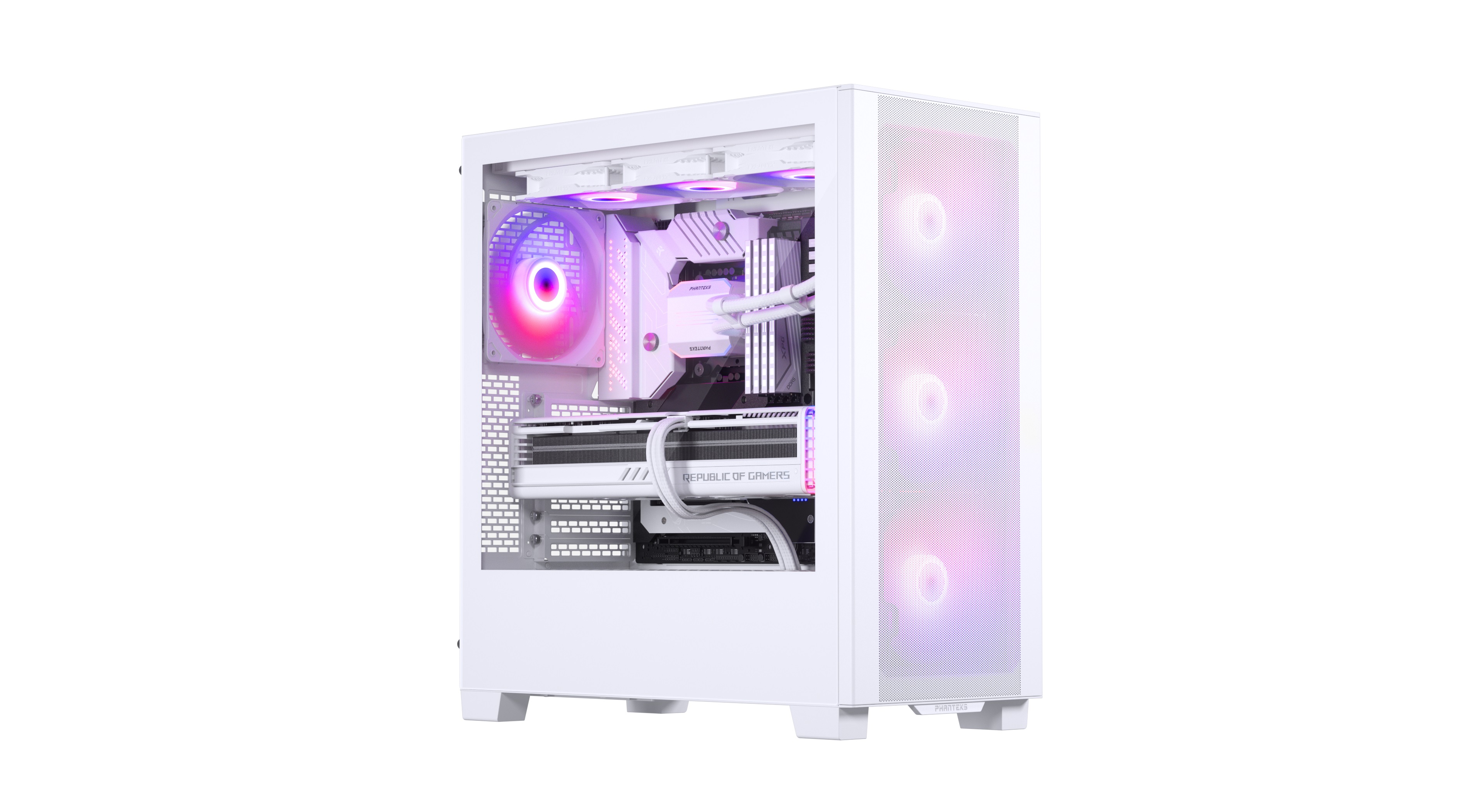 Корпус PHANTEKS 523 XT Pro Ultra, Matte White, 4x140mm ARGB Fan, Front dust filter, Tempered Glass, Mid-Tower / PH-XT523P1_DWT01R_RU