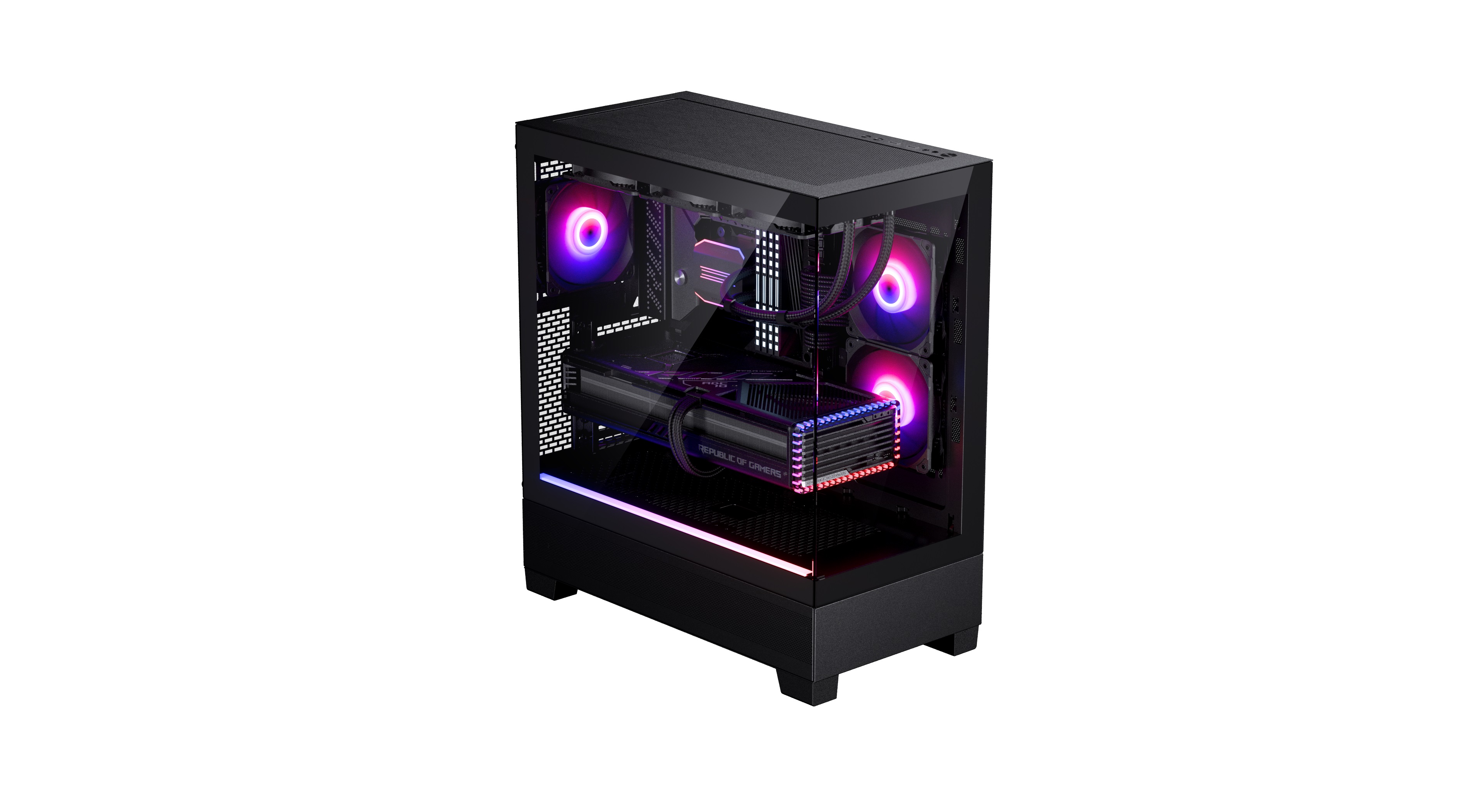 Корпус PHANTEKS 523 XT View, Black, 3x120mm ARGB Fan, Tempered Glass, Mid-Tower / PH-XT523V1_DBK01_RU