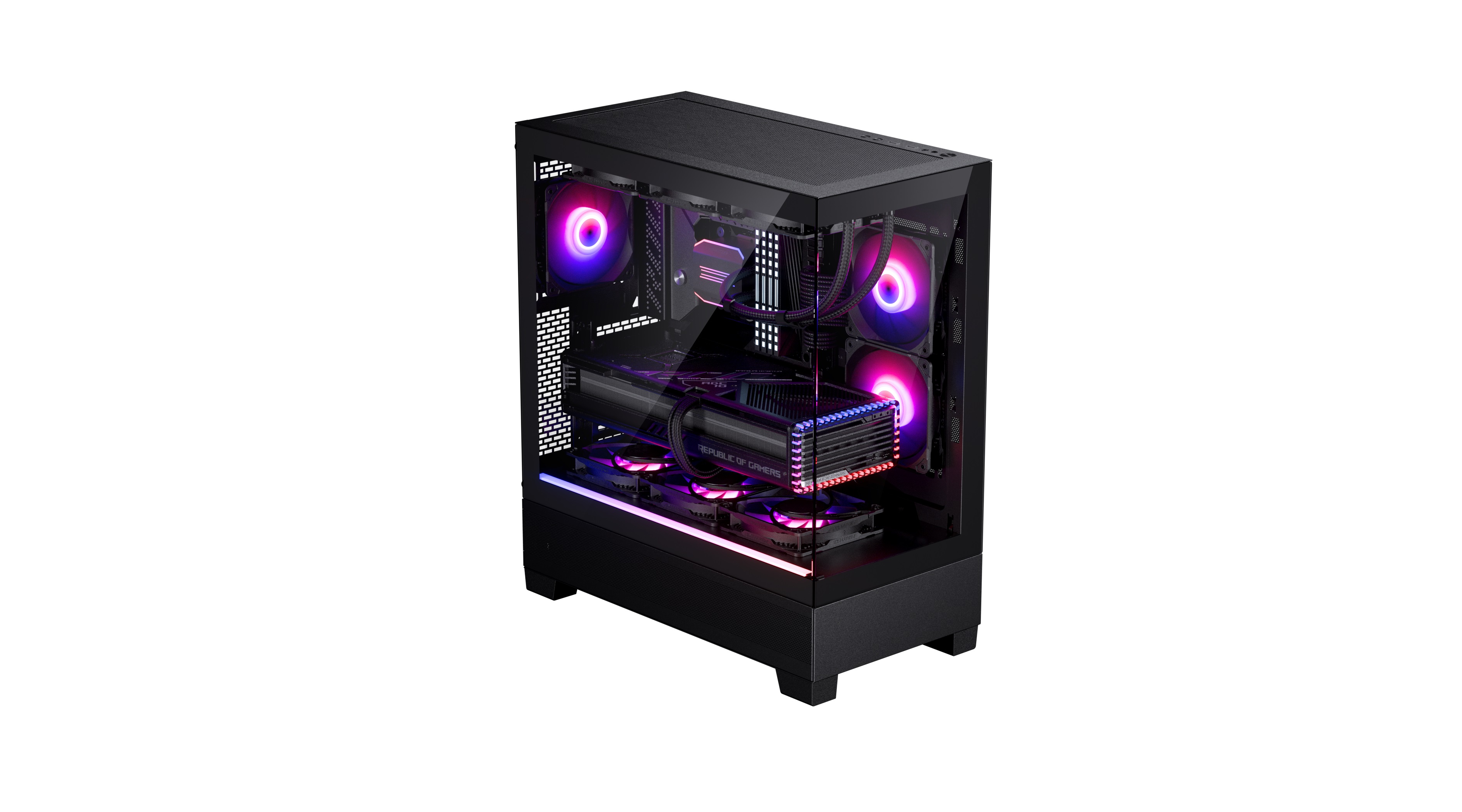 Корпус PHANTEKS 523 XT View, Black, 3x120mm ARGB Fan, Tempered Glass, Mid-Tower / PH-XT523V1_DBK01_RU