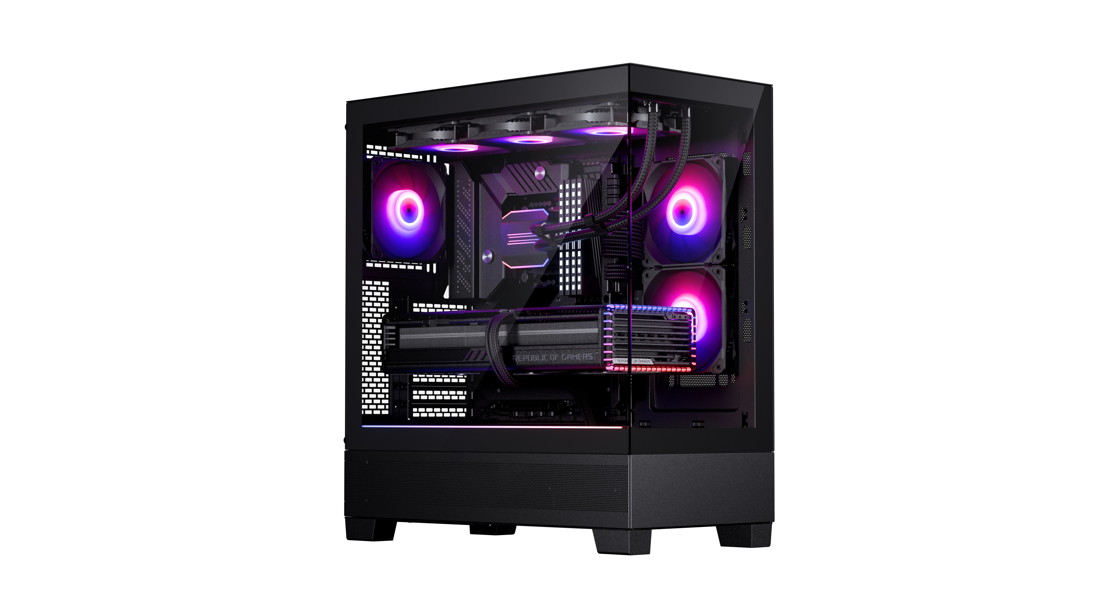 Корпус PHANTEKS 523 XT View, Black, 3x120mm ARGB Fan, Tempered Glass, Mid-Tower / PH-XT523V1_DBK01_RU