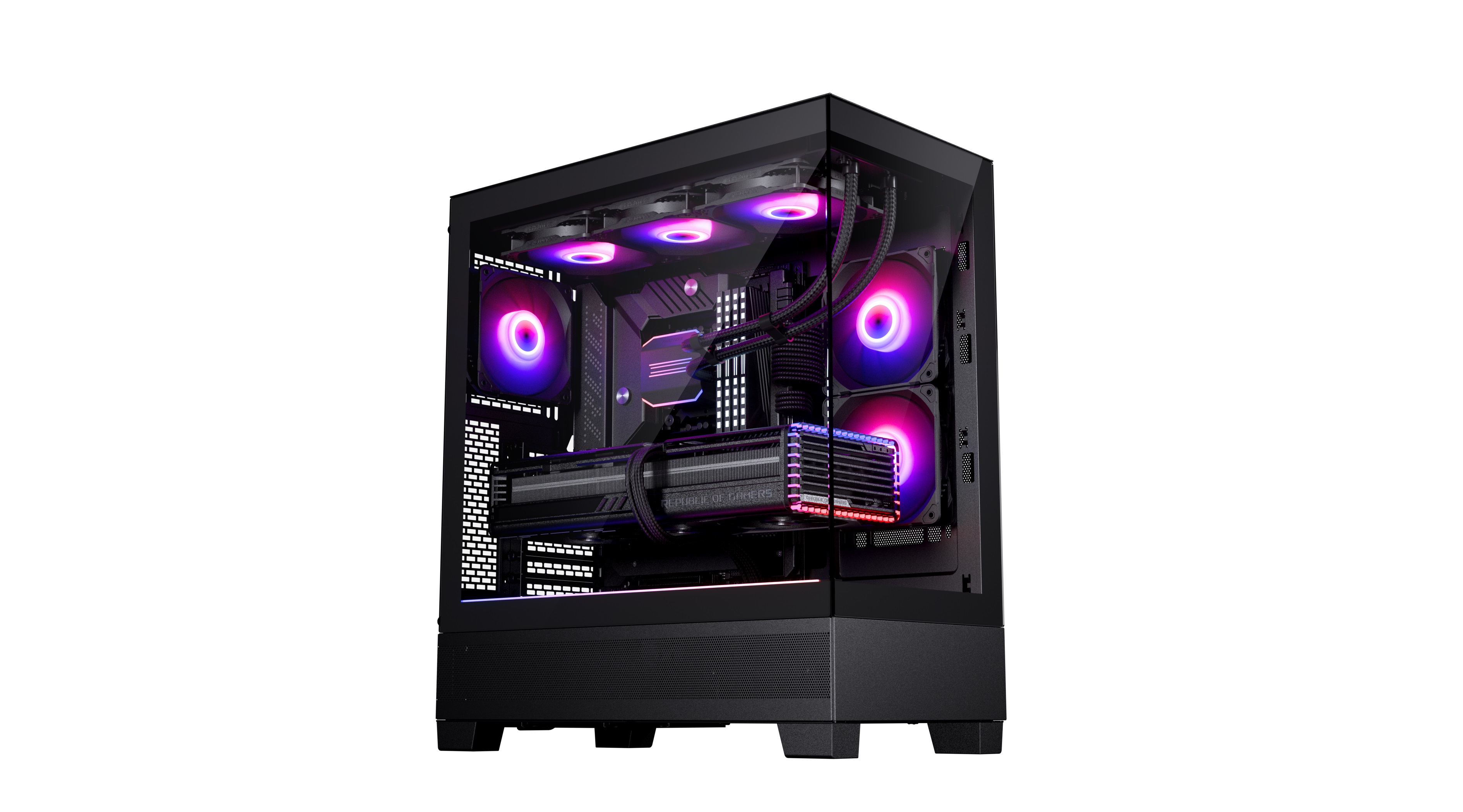 Корпус PHANTEKS 523 XT View, Black, 3x120mm ARGB Fan, Tempered Glass, Mid-Tower / PH-XT523V1_DBK01_RU