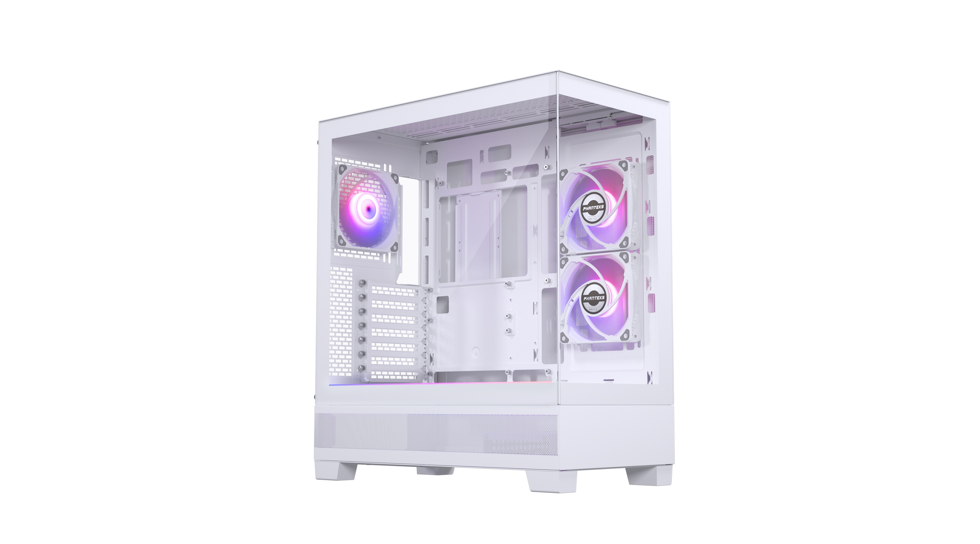 Корпус PHANTEKS 523 XT View, White, 3x120mm ARGB Fan, Tempered Glass, Mid-Tower / PH-XT523V1_DWT01_RU