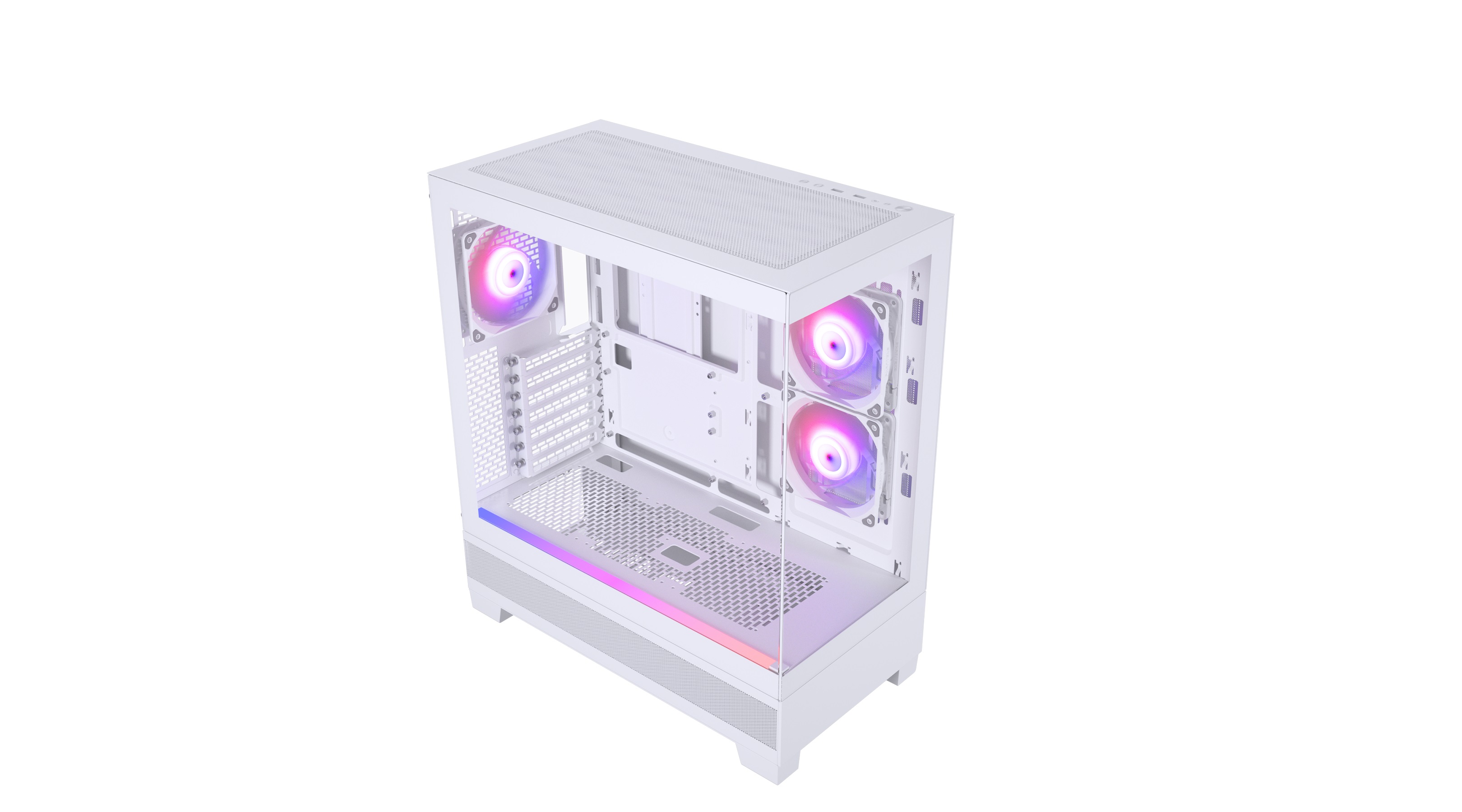 Корпус PHANTEKS 523 XT View, White, 3x120mm ARGB Fan, Tempered Glass, Mid-Tower / PH-XT523V1_DWT01_RU