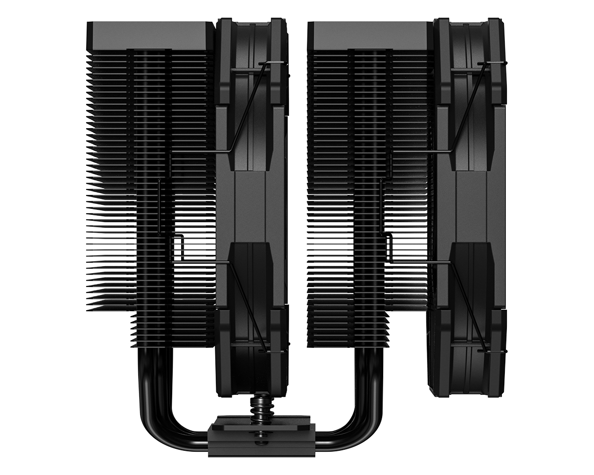 Кулер ID-COOLING FROZN A720 BLACK LGA1700/1200/115X/AM5/AM4 (6шт/кор, TDP 300W, PWM, черный, 7 тепл.трубок + медная база, DUAL FAN 140mm) RET