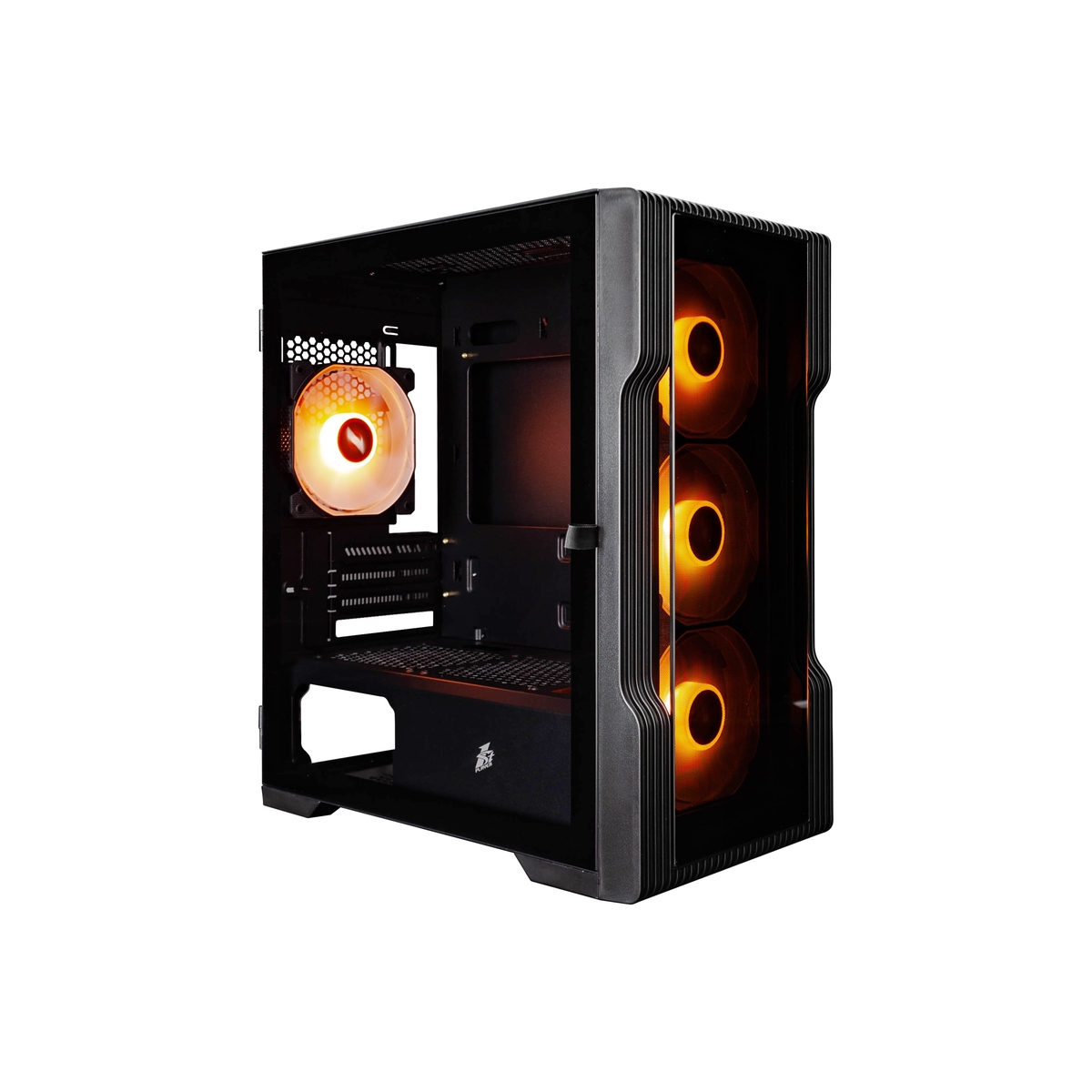 Корпус 1STPLAYER TRILOBITE T3-G ARGB Black / mATX / 4x 120mm ARGB fans inc. / T3-G-BK-4F2(AP)