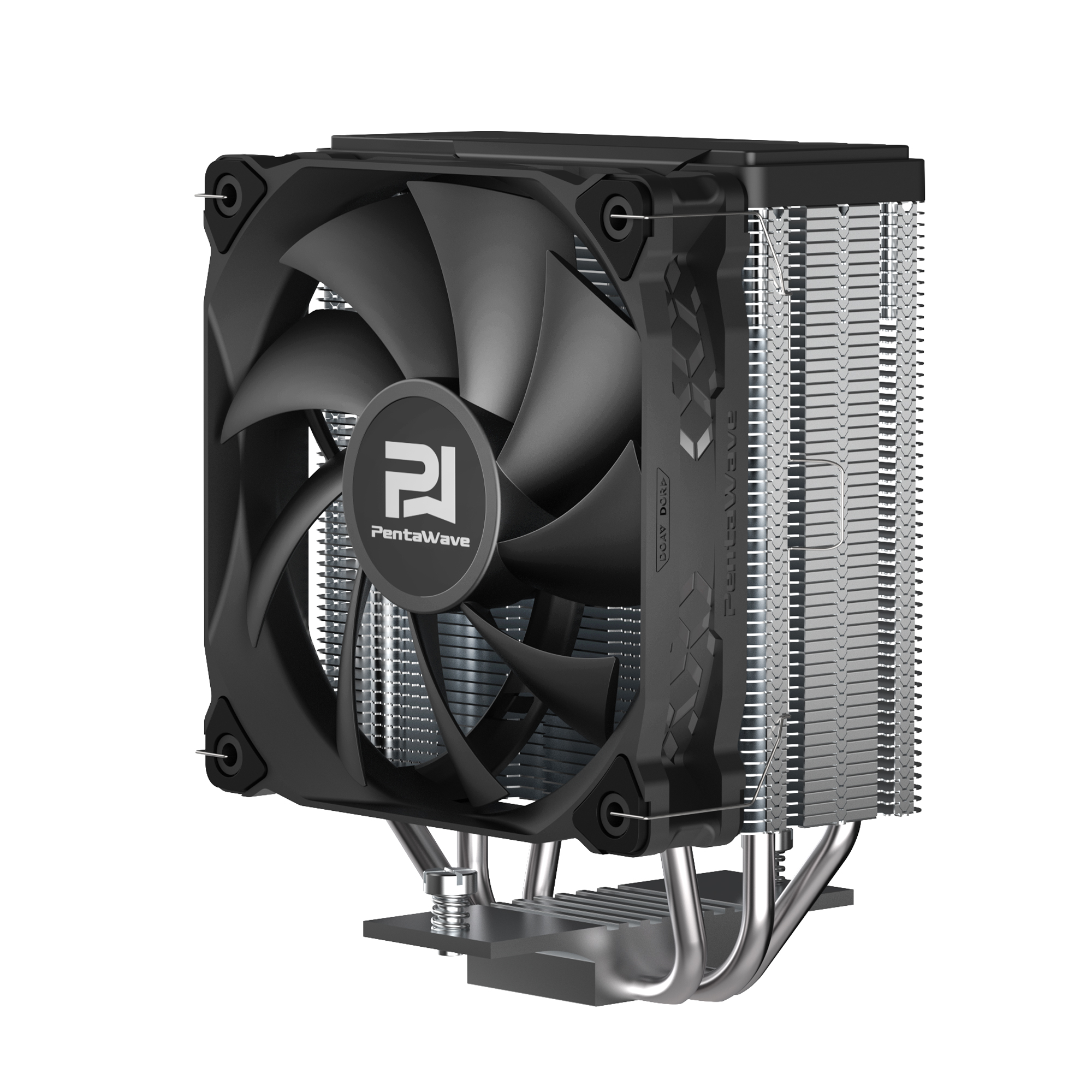 Кулер PentaWave PC-Z03E SRB  LGA115X/1200/1700/AM4/AM5 (20 шт/кор, TDP 205W, 1*120mm PWM Fan, 3 тепловые трубки 6мм, 600-1750RPM, 12-29,5dBa)